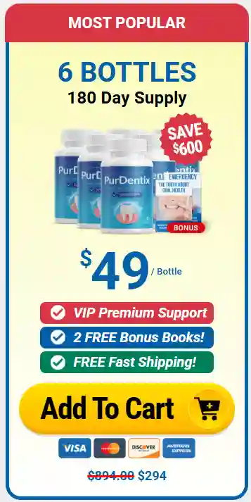 PurDentix 6 bottles bundle price with free shipping