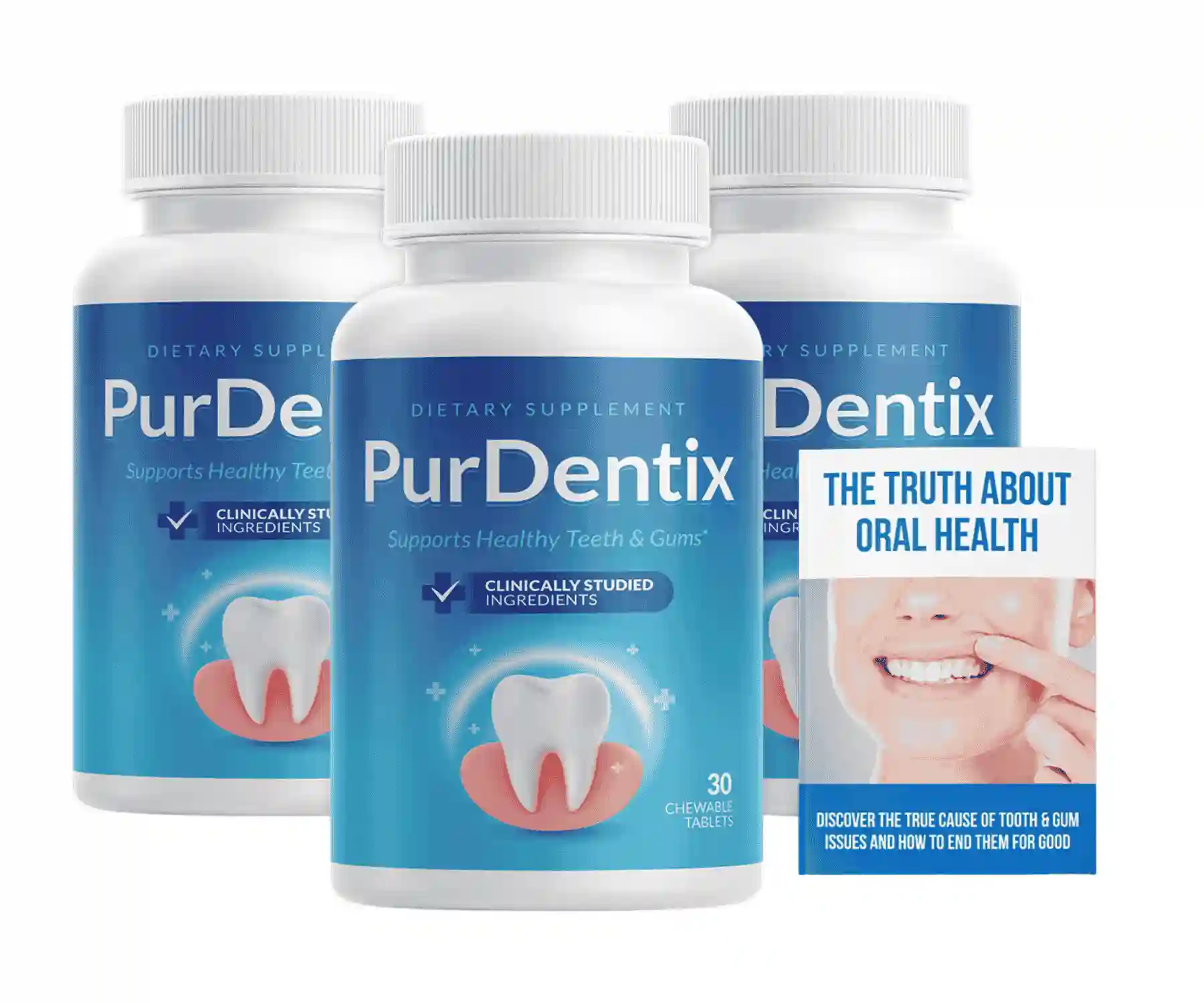 PurDentix oral health supplement bottle for teeth and gum support
